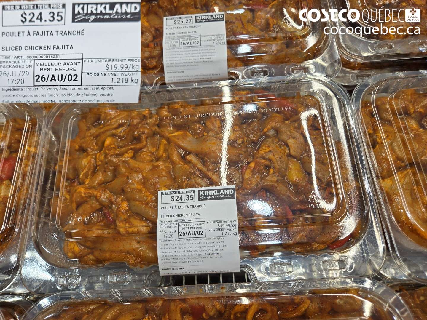 16381 POULET A FAJITA TRANCHÉ $24.35