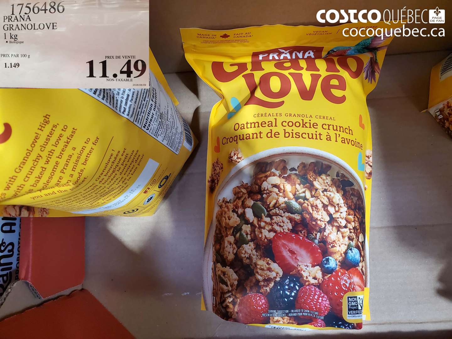 1756486 PRANA GRANOLOVE 1 KG $11.49