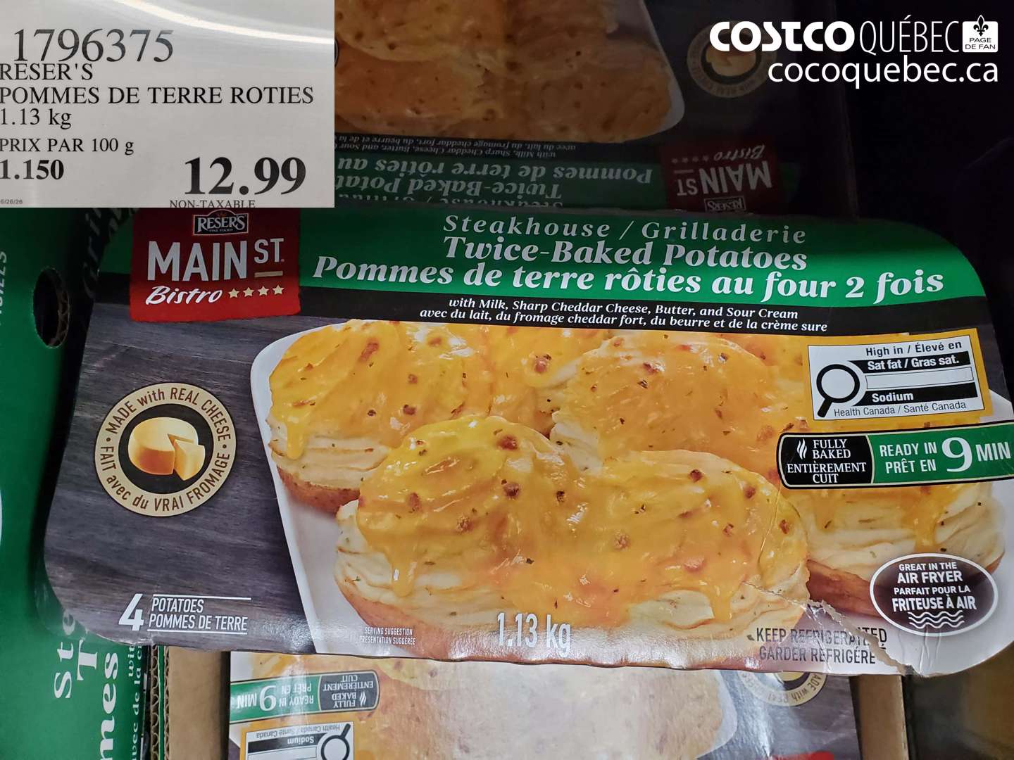 1796375 RESER'S POMMES DE TERRE ROTIES 1.13 KG $12.99