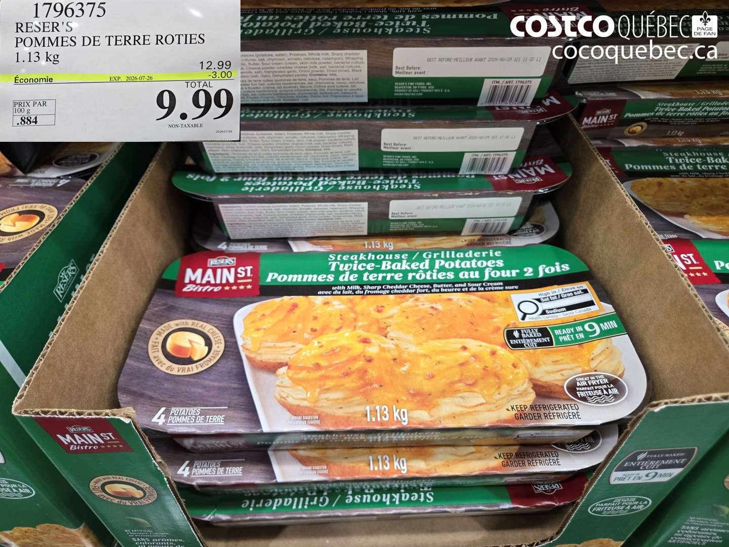 1796375 RESER'S POMMES DE TERRE ROTIES ($3.00 INSTANT SAVINGS EXPIRES ON 2026-07-26) $9.99