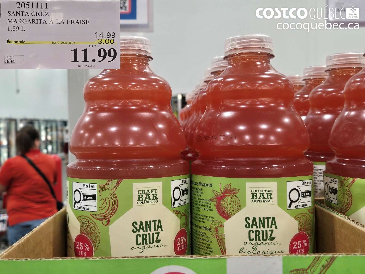 2051111 SANTA CRUZ MARGARITA À LA FRAISE ($3.00 INSTANT SAVINGS EXPIRES ON 2026-08-02) $11.99