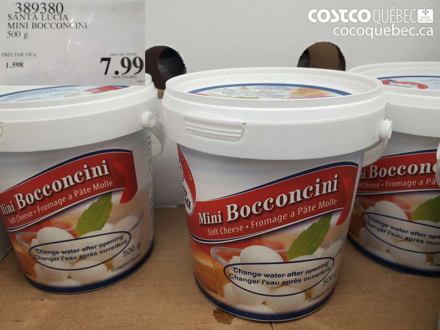 389380 SANTA LUCIA MINI BOCCONCINI 500 G $7.99