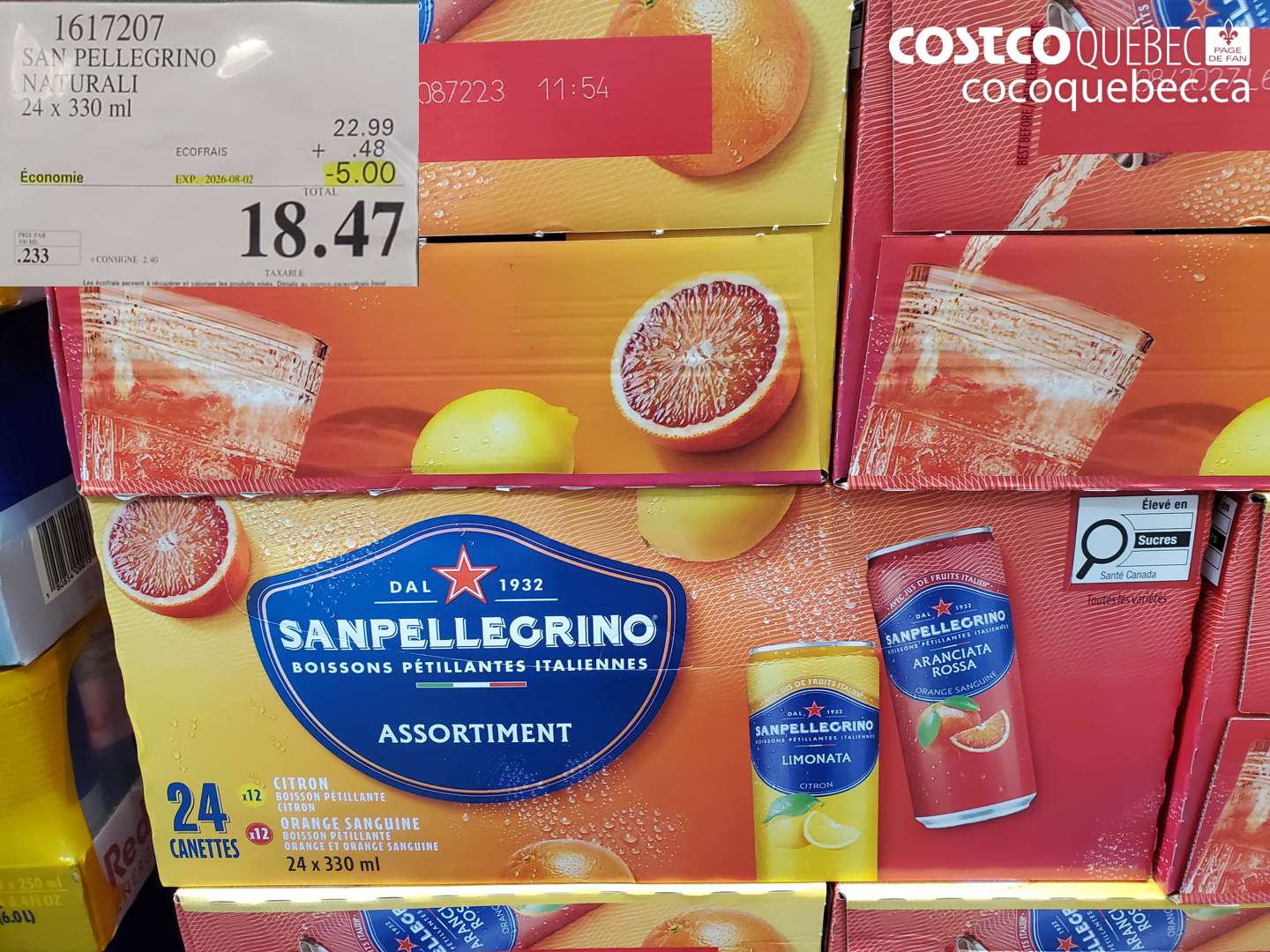 1617207 SAN PELLEGRINO NATURALI 24 X 330 ML ($5.00 INSTANT SAVINGS EXPIRES ON 2026-08-02) $18.47