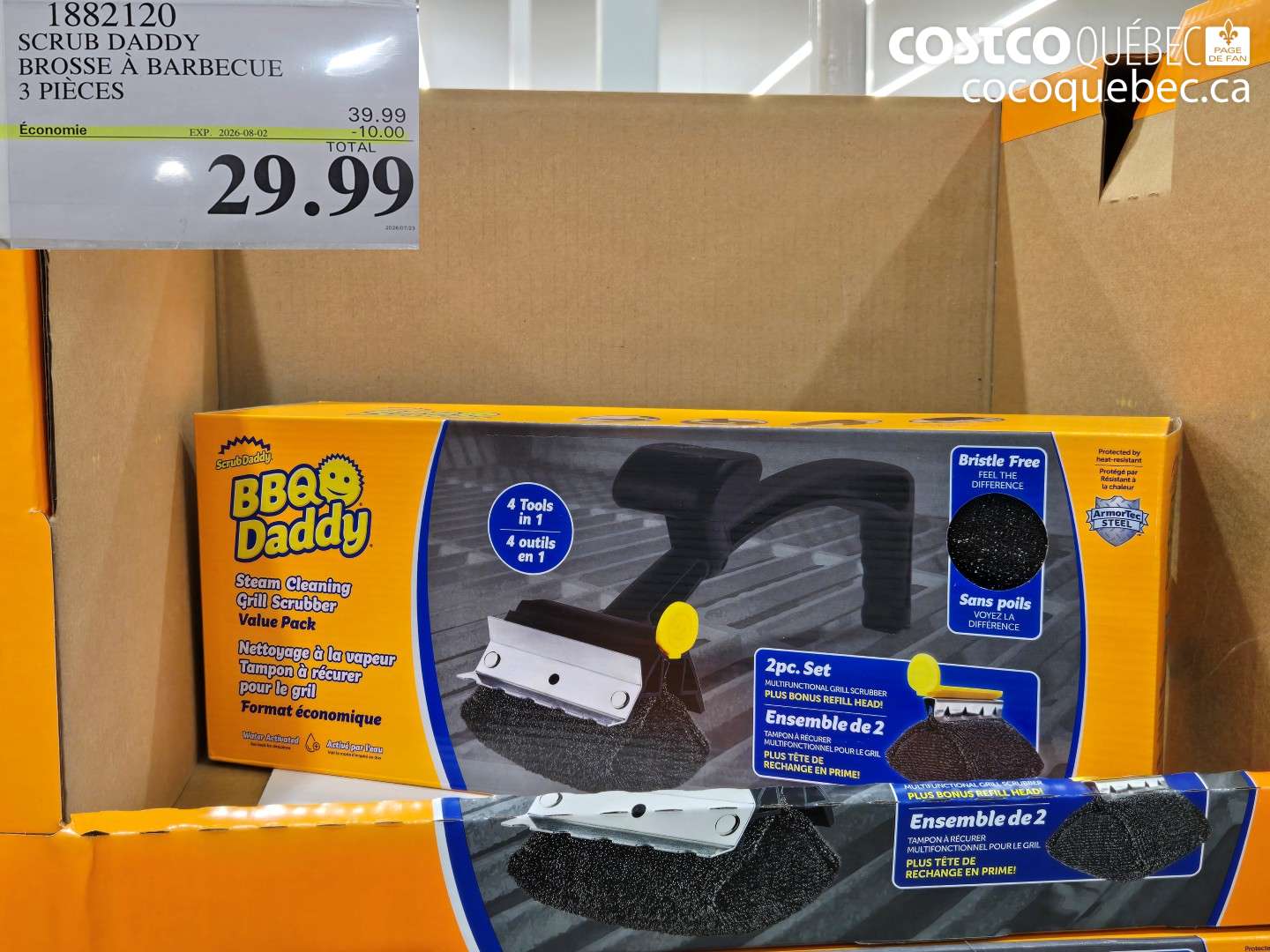 1882120 SCRUB DADDY BROSSE À BARBECUE 3 PIÈCES ($10.00 INSTANT SAVINGS EXPIRES ON 2026-08-02) $29.99