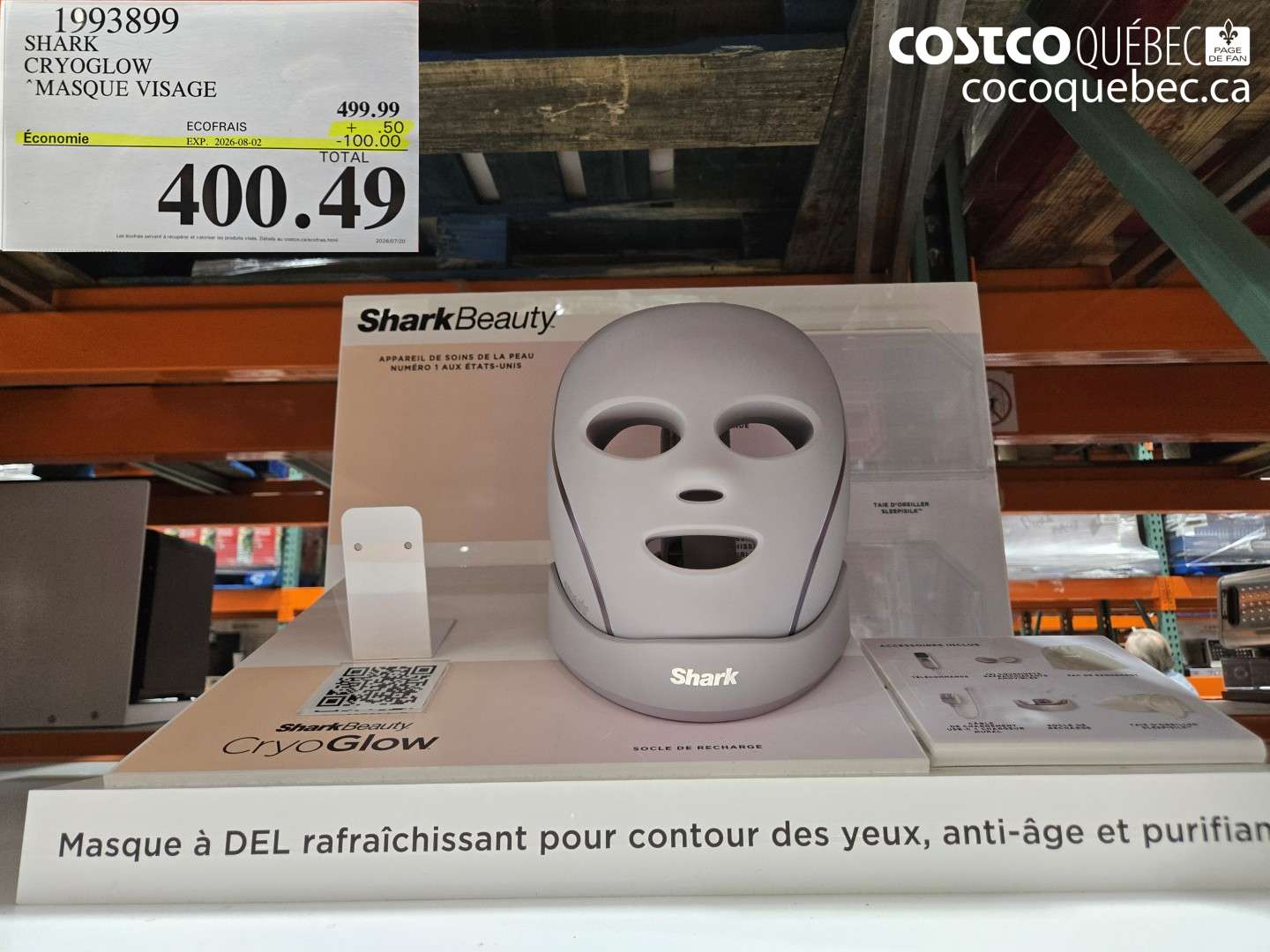 1993899 SHARK CRYOGLOW MASQUE VISAGE ($100.00 INSTANT SAVINGS EXPIRES ON 2026-08-02) $400.49