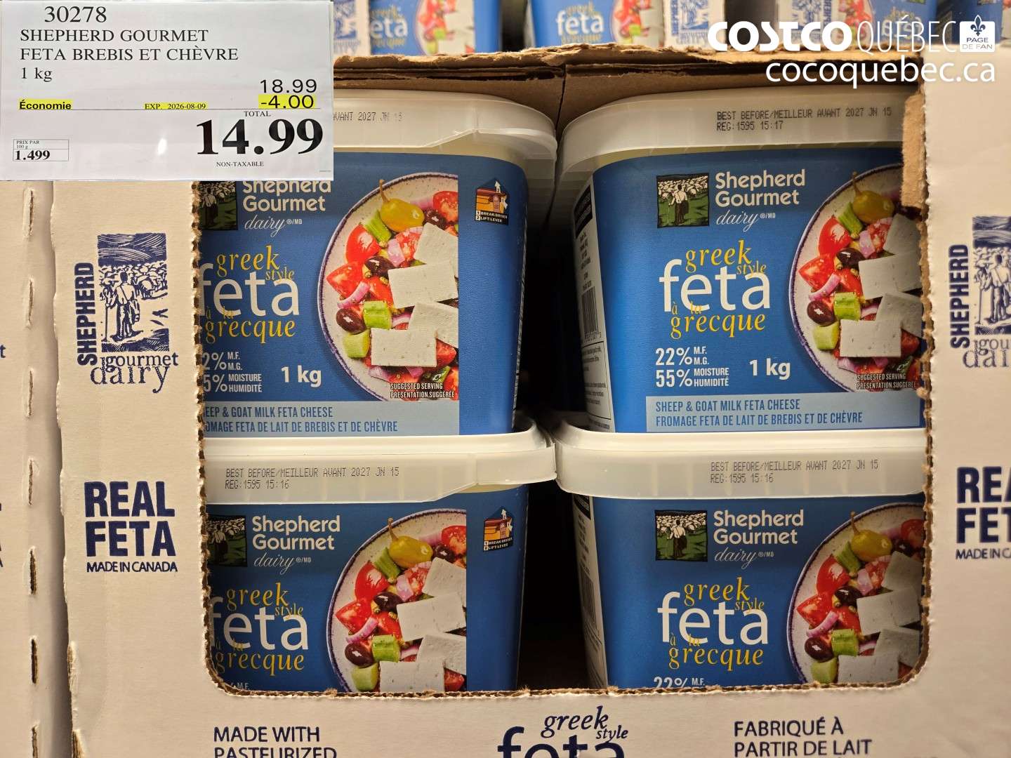 30278 SHEPHERD GOURMET FETA BREBIS ET CHÈVRE ($4.00 INSTANT SAVINGS EXPIRES ON 2026-08-09) $14.99