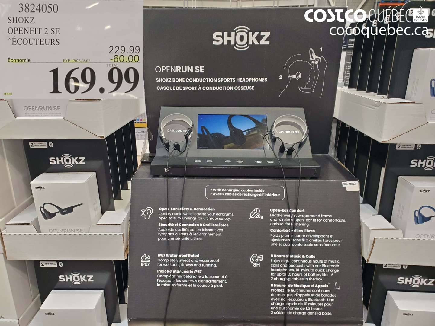 3824050 SHOKZ OPENFIT 2 SE ($60.00 INSTANT SAVINGS EXPIRES ON 2026-08-02) $169.99