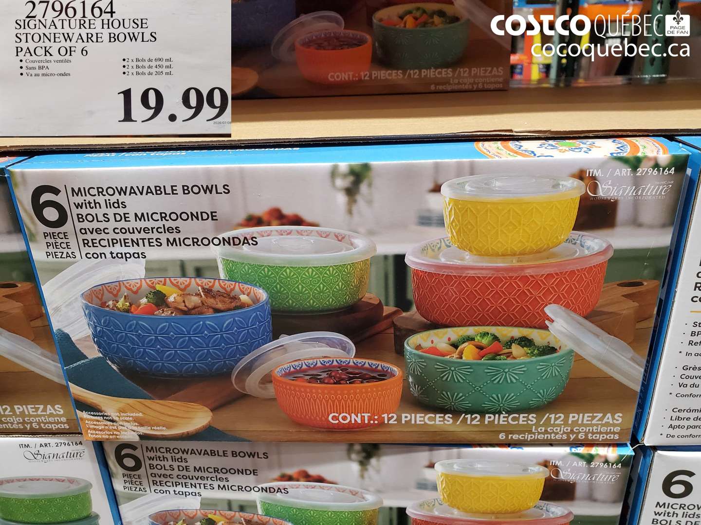 2796164 SIGNATURE HOUSE STONEWARE BOWLS PACK OF 6 $19.99
