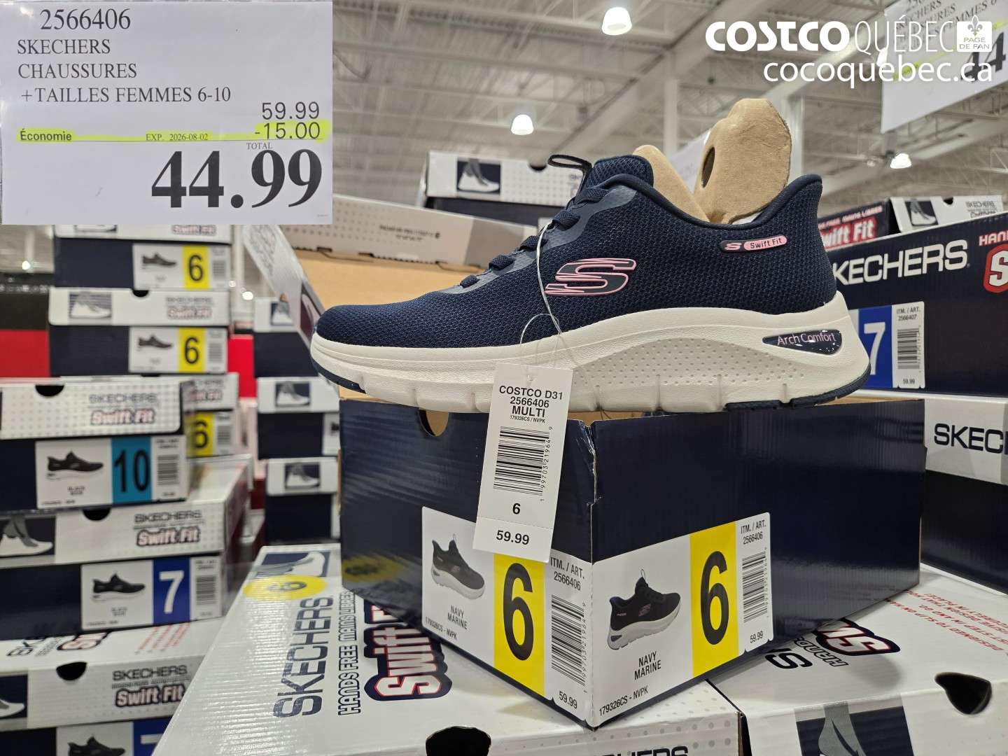 2566406 SKECHERS CHAUSSURES ($15.00 INSTANT SAVINGS EXPIRES ON 2026-08-02) $44.99