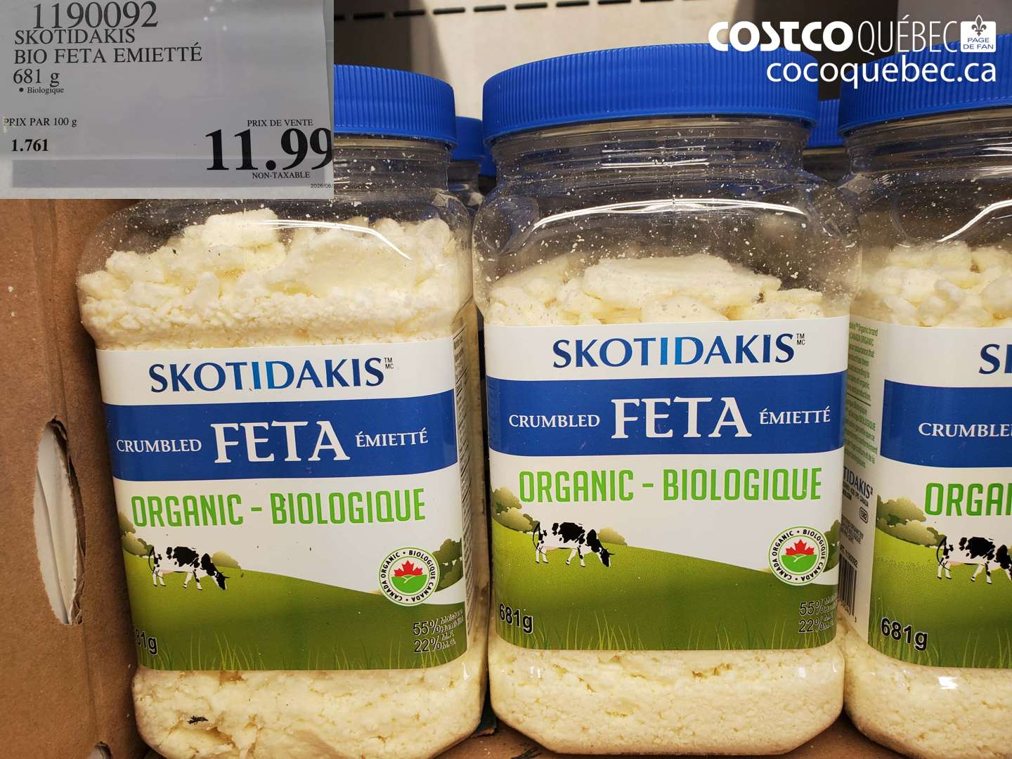 1190092 SKOTIDAKIS BIO FETA EMIETTÉ 681 G $11.99