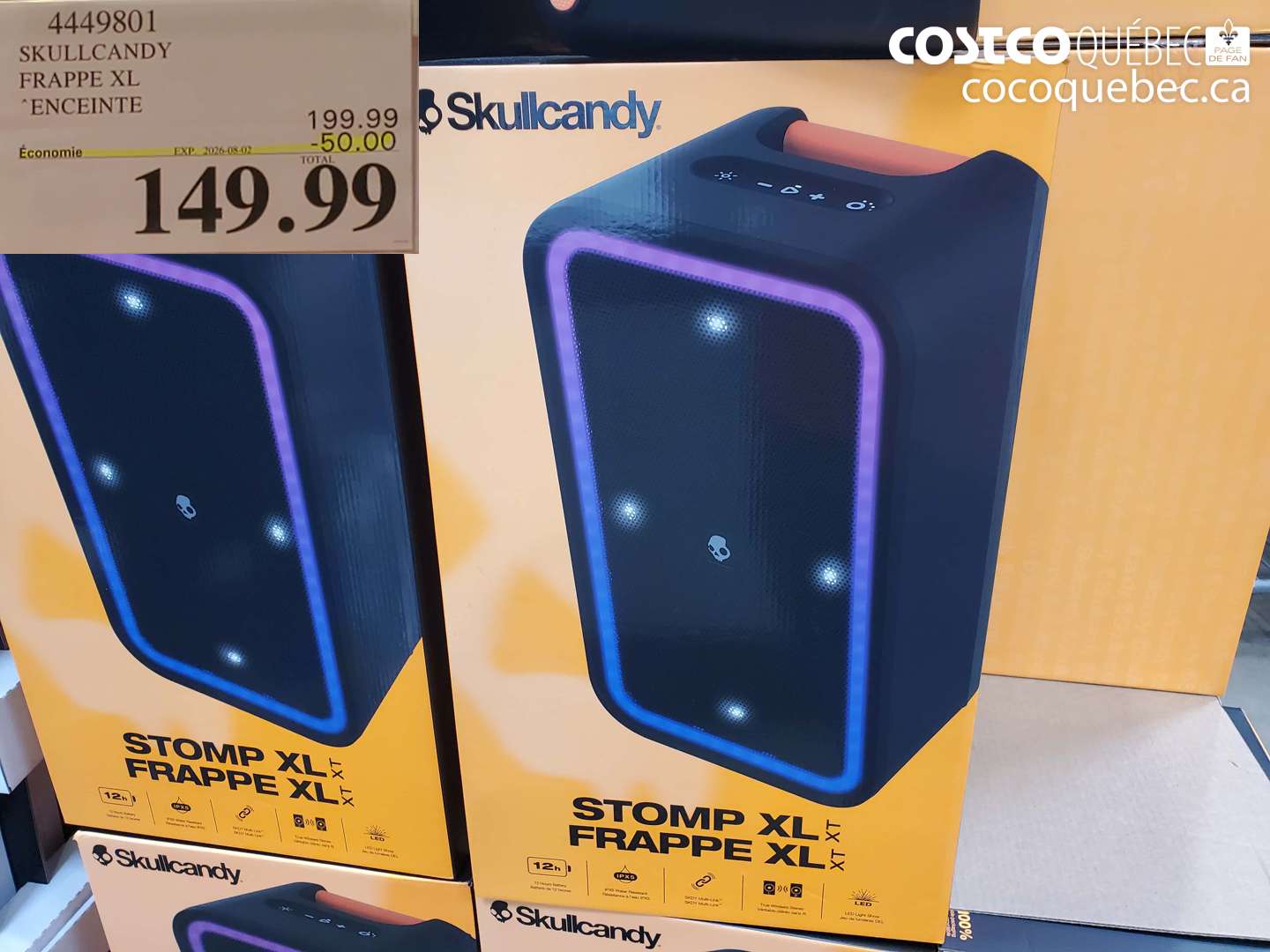 4449801 SKULLCANDY FRAPPE XL ENCEINTE ($50.00 INSTANT SAVINGS EXPIRES ON 2024-08-02) $149.99