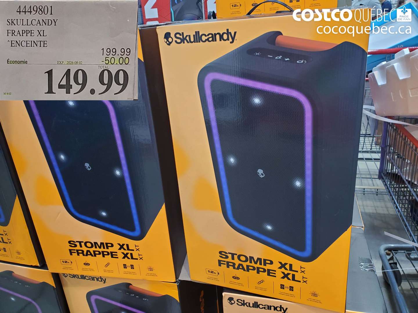 4449801 SKULLCANDY FRAPPE XL ENCEINTE ($50.00 INSTANT SAVINGS EXPIRES ON 2026-08-02) $149.99