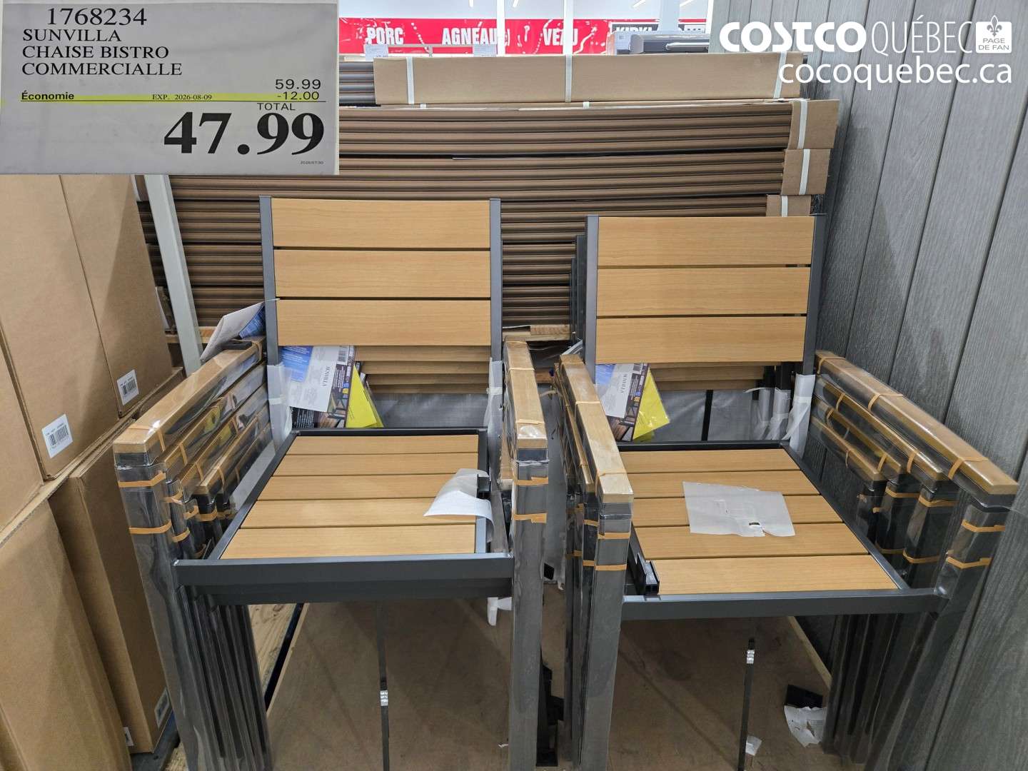 1768234 SUNVILLA CHAISE BISTRO COMMERCIALLLE ($12.00 INSTANT SAVINGS EXPIRES ON 2026-08-09) $47.99