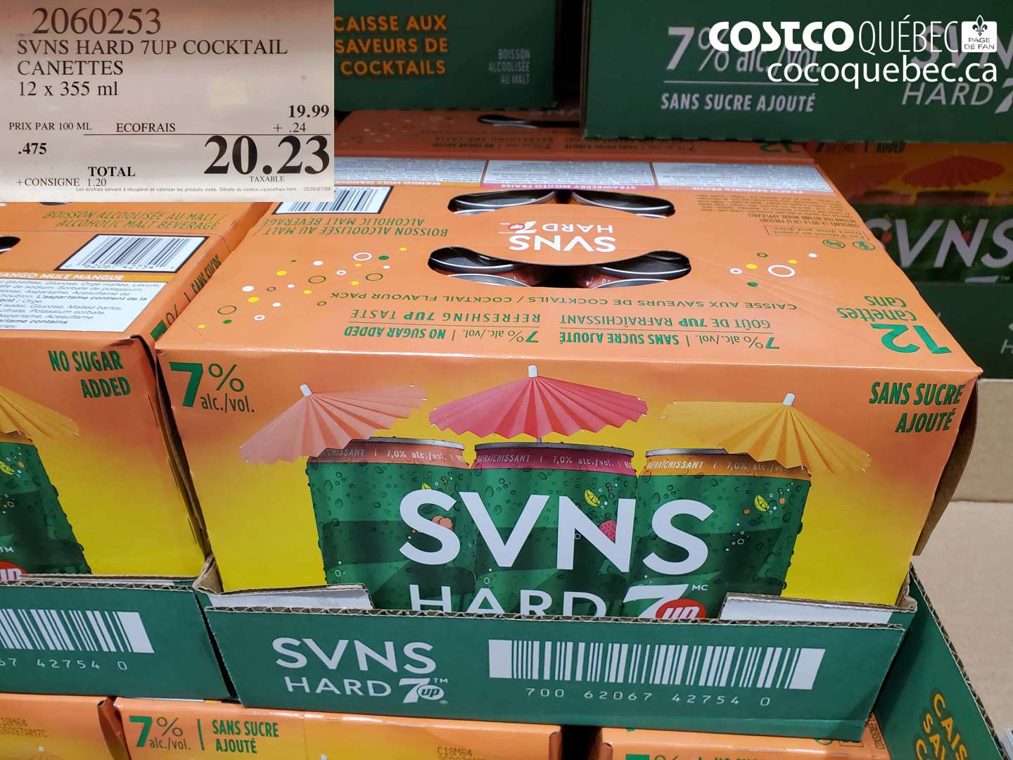 2060253 SVNS HARD 7UP COCKTAIL CANETTES 12 X 355 ML $20.23