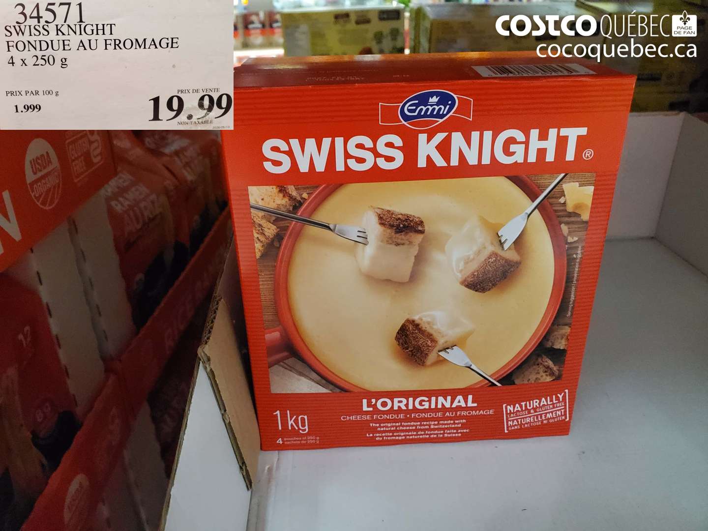 34571 SWISS KNIGHT FONDUE AU FROMAGE 4 X 250 G $19.99
