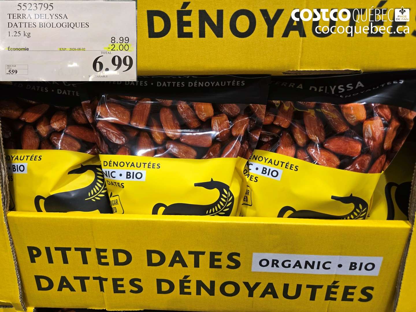 5523795 TERRA DELYSSA DATTES BIOLOGIQUES ($2.00 INSTANT SAVINGS EXPIRES ON 2026-08-02) $6.99