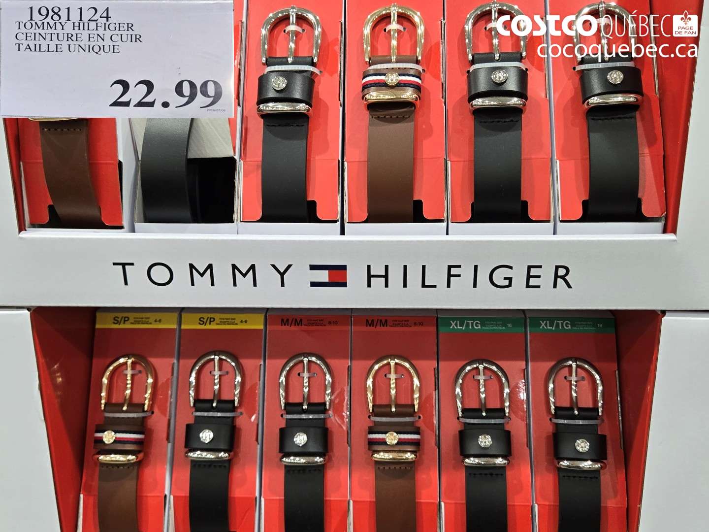 1981124 TOMMY HILFIGER CEINTURE EN CUIR TAILLE UNIQUE $22.99