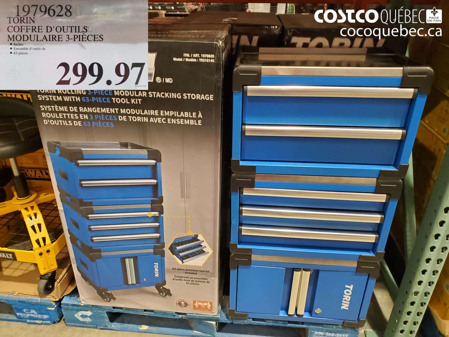 1979628 TORIN COFFRE D'OUTILS MODULAIRE 3-PIÈCES $299.97
