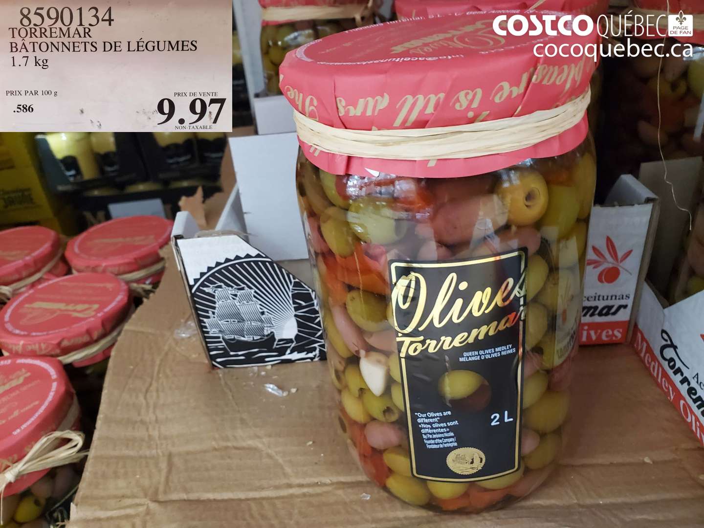 8590134 TORREMAR BÂTONNETS DE LÉGUMES 1.7 KG $9.97