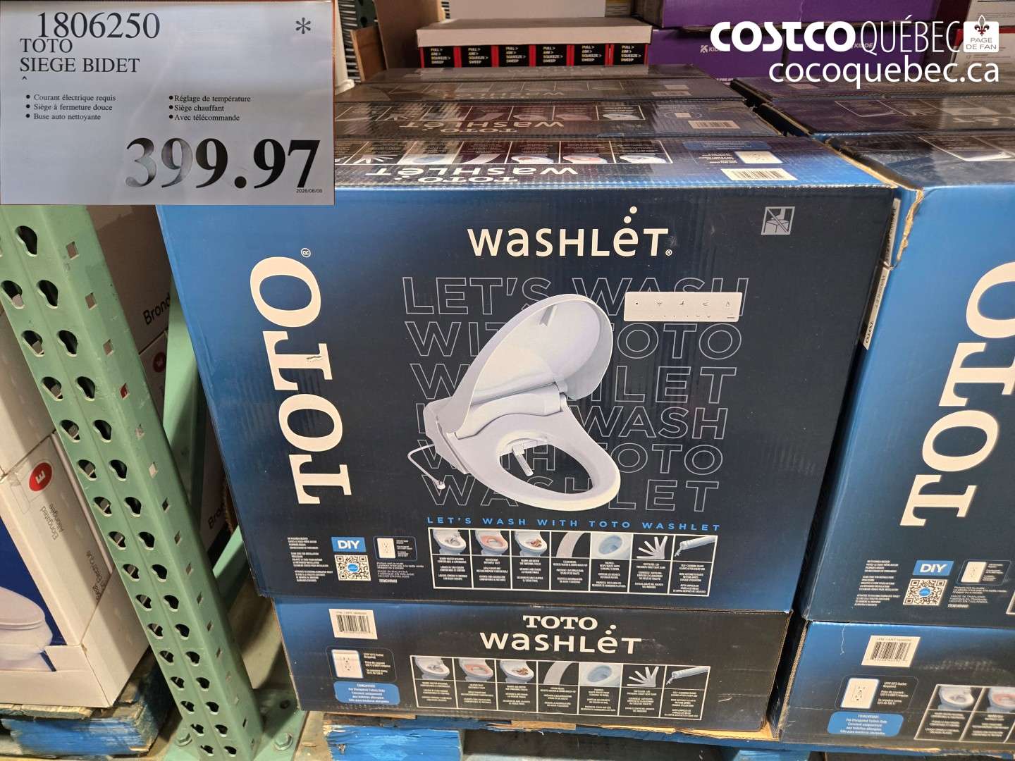 1806250 TOTO SIEGE BIDET $399.97