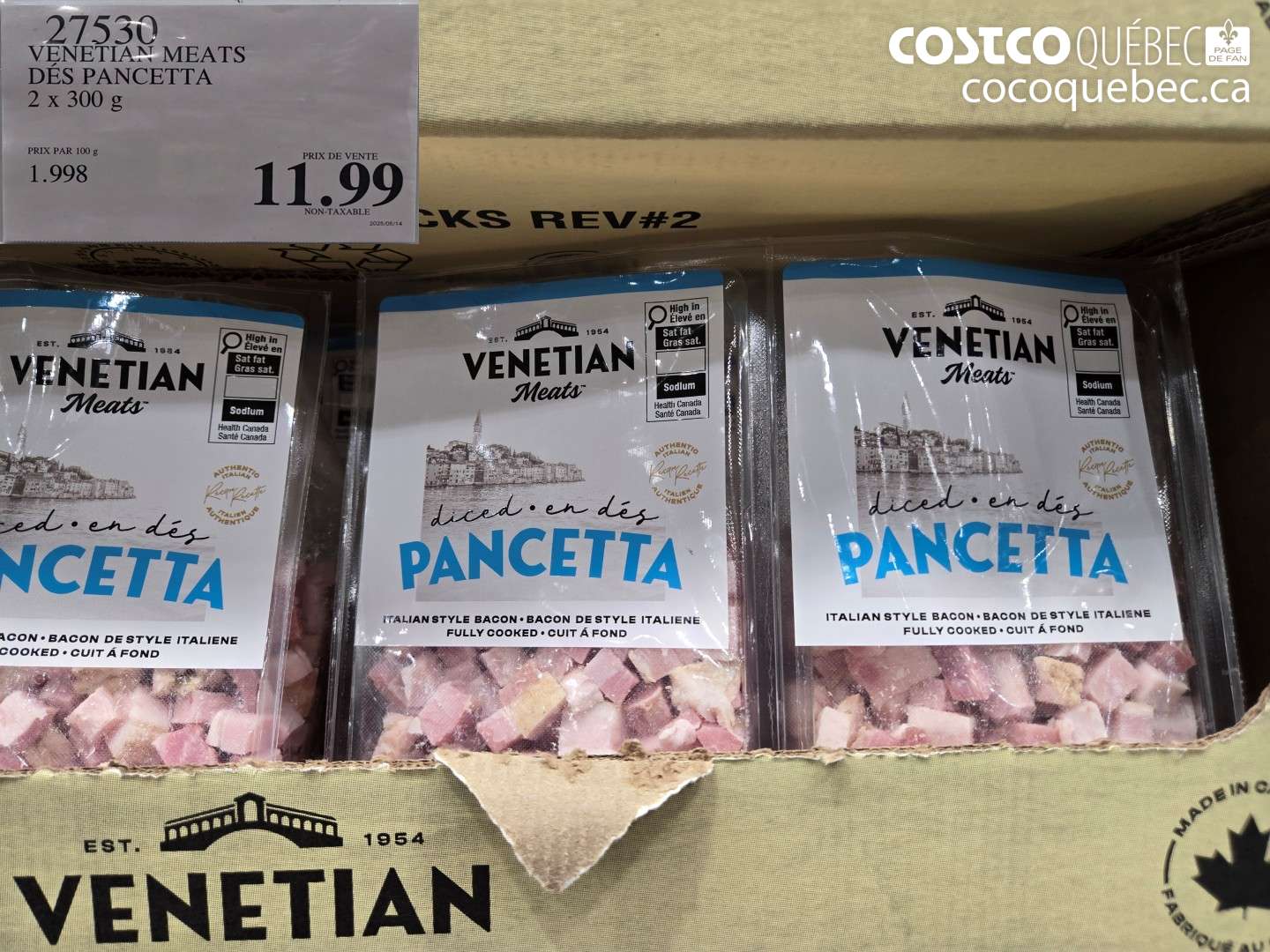 27530 VENETIAN MEATS DÉS PANCETTA $11.99