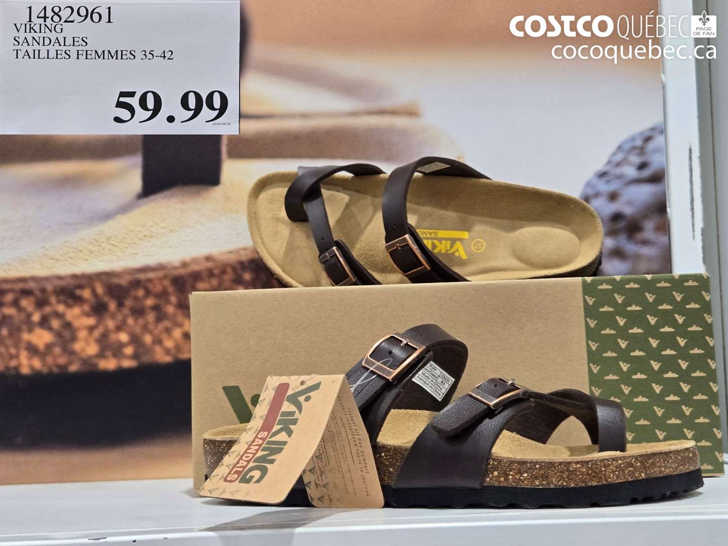 1482961 VIKING SANDALES TAILLES FEMMES 35-42 $59.99
