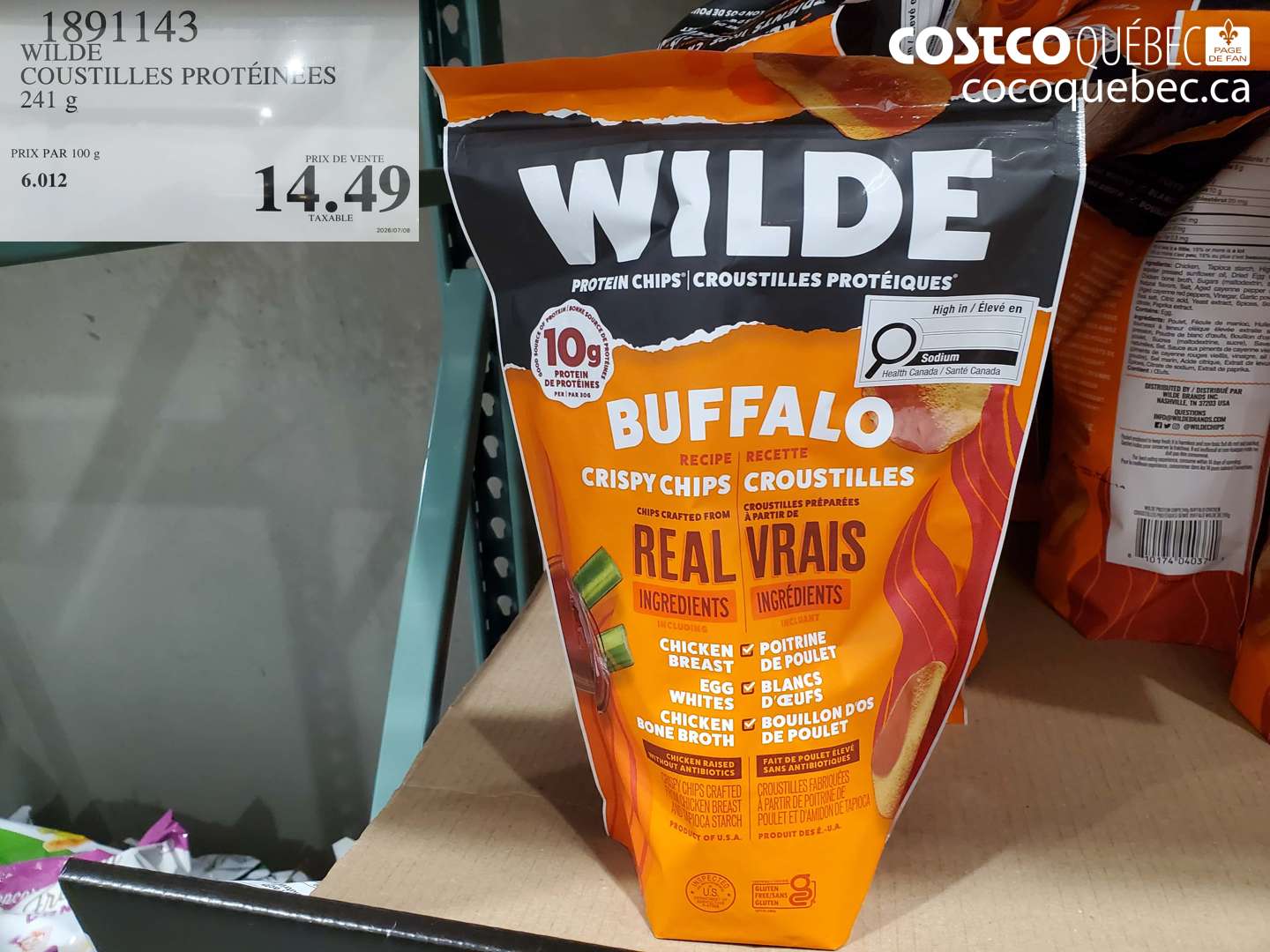 1891143 WILDE COUSTILLES PROTÉINÉES 241 G $14.49