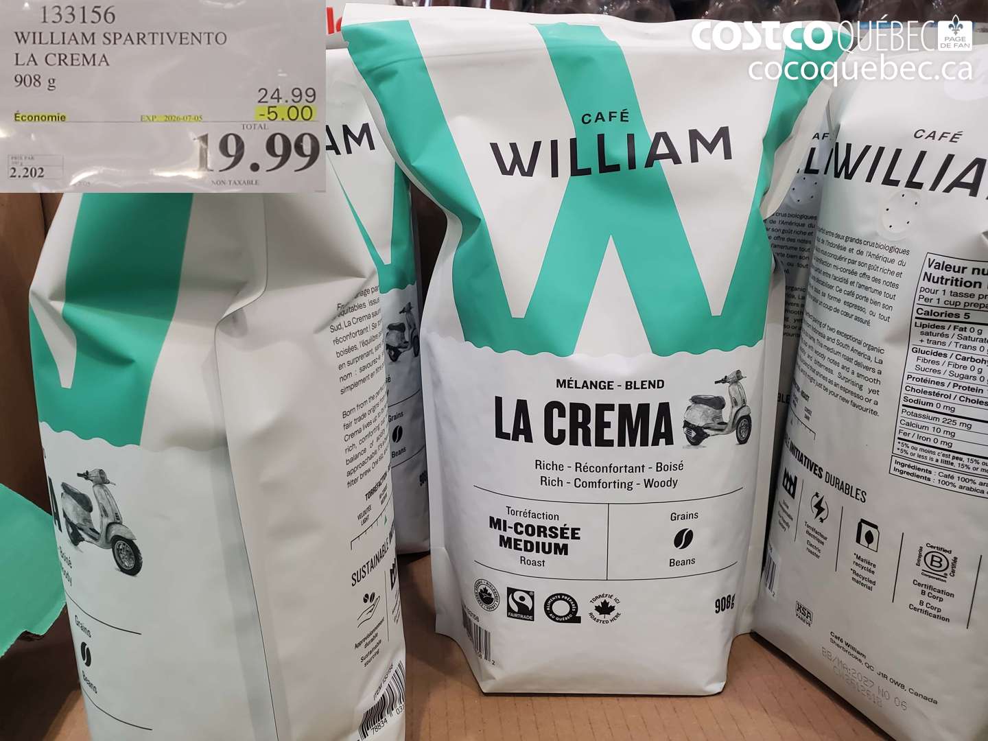 133156 WILLIAM SPARTIVENTO LA CREMA ($5.00 INSTANT SAVINGS EXPIRES ON 2026-07-05) $19.99