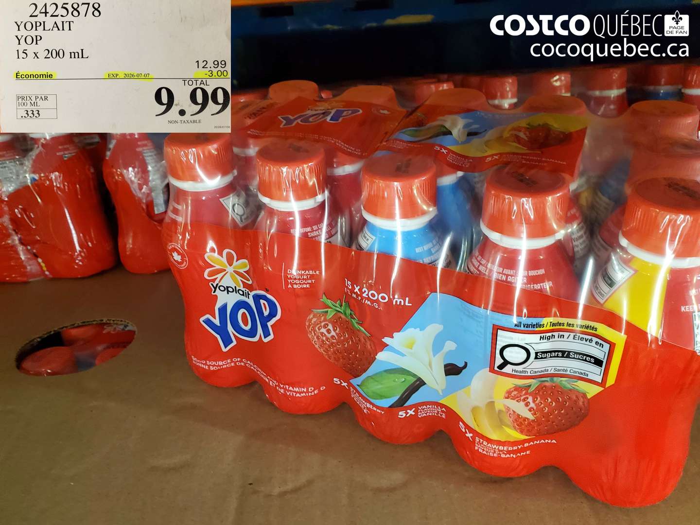 2425878 YOPLAIT YOP 15 X 200 ML ($3.00 INSTANT SAVINGS EXPIRES ON 2026-07-07) $9.99