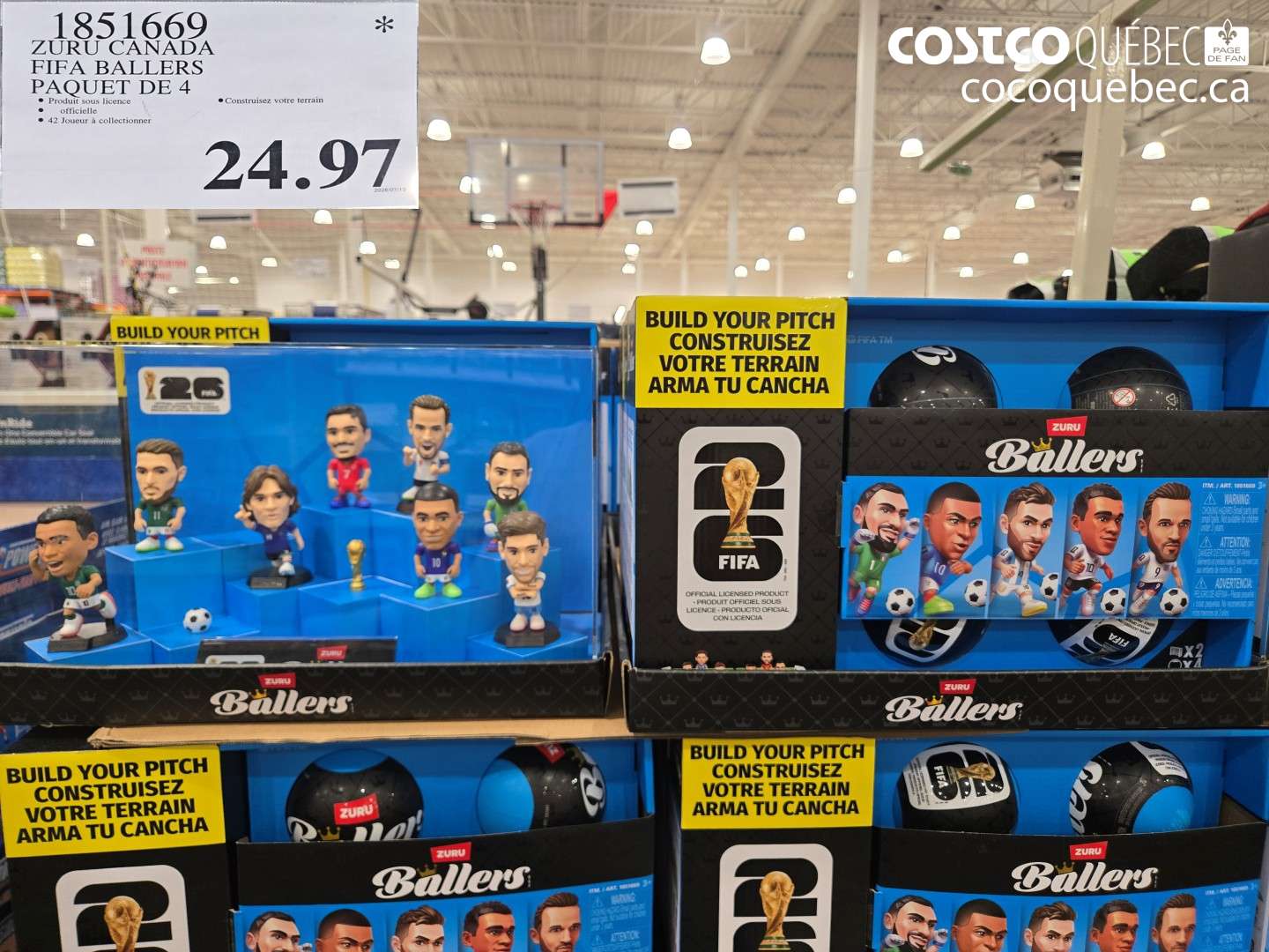 1851669 ZURU CANADA FIFA BALLERS PAQUET DE 4 $24.97