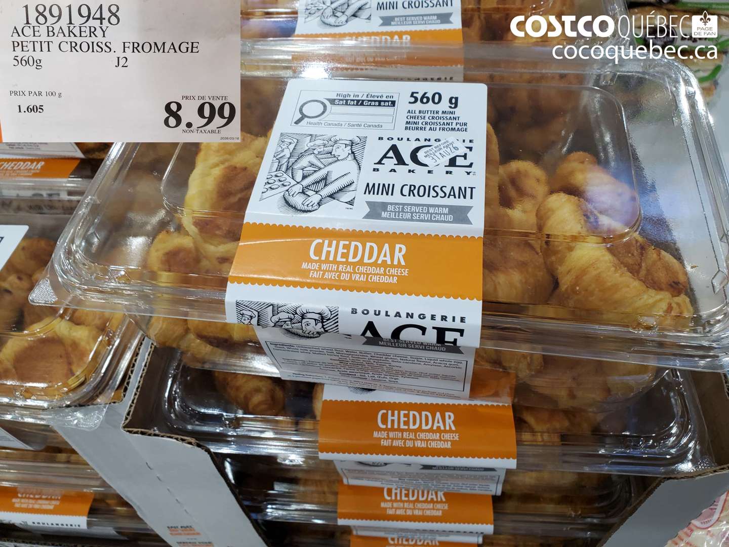 1891948 ACE BAKERY PETIT CROISS. FROMAGE $8.99