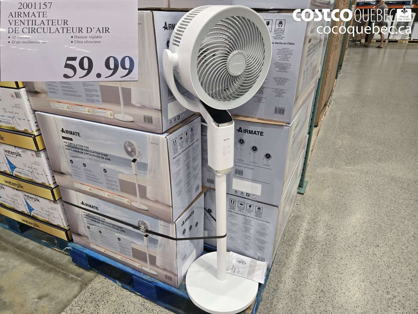 2001157 AIRMATE VENTILATEUR DE CIRCULATEUR D'AIR $59.99