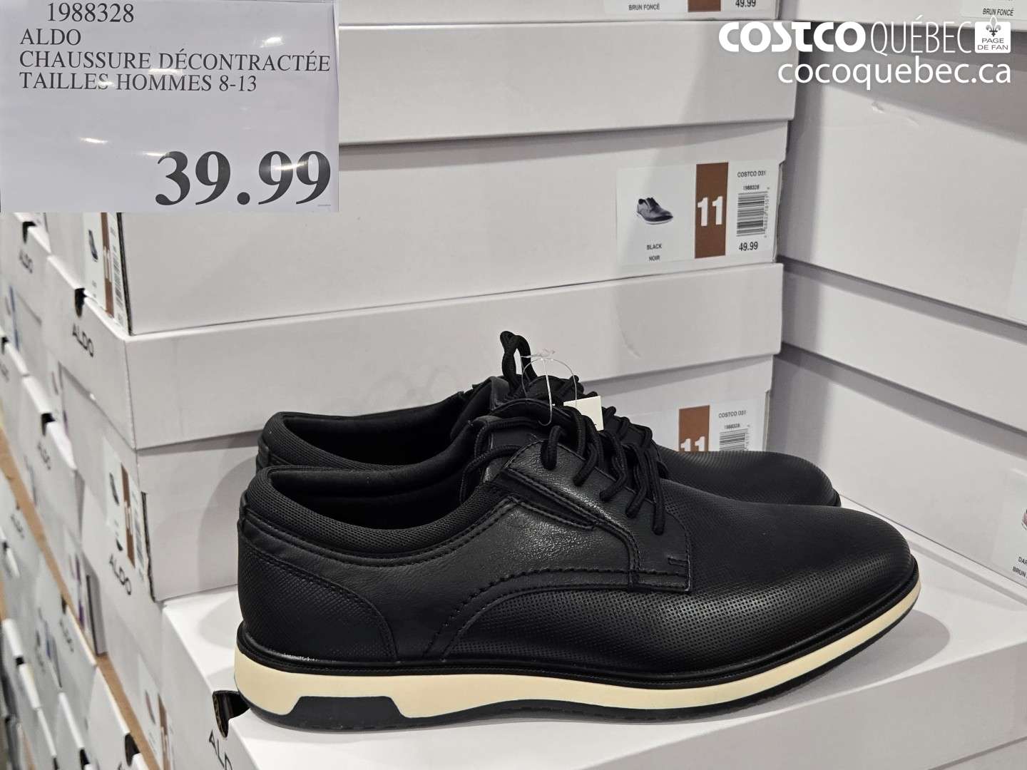 1988328 ALDO CHAUSSURE DÉCONTRACTÉE TAILLES HOMMES 8-13 $39.99