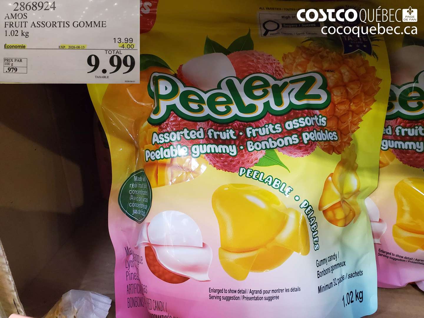 2868924 AMOS FRUIT ASSORTIS GOMME ($4.00 INSTANT SAVINGS EXPIRES ON 2026-08-13) $9.99