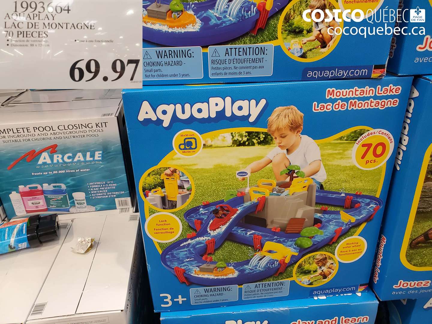 1993654 AQUAPLAY LAC DE MONTAGNE 70 PIECES $69.97