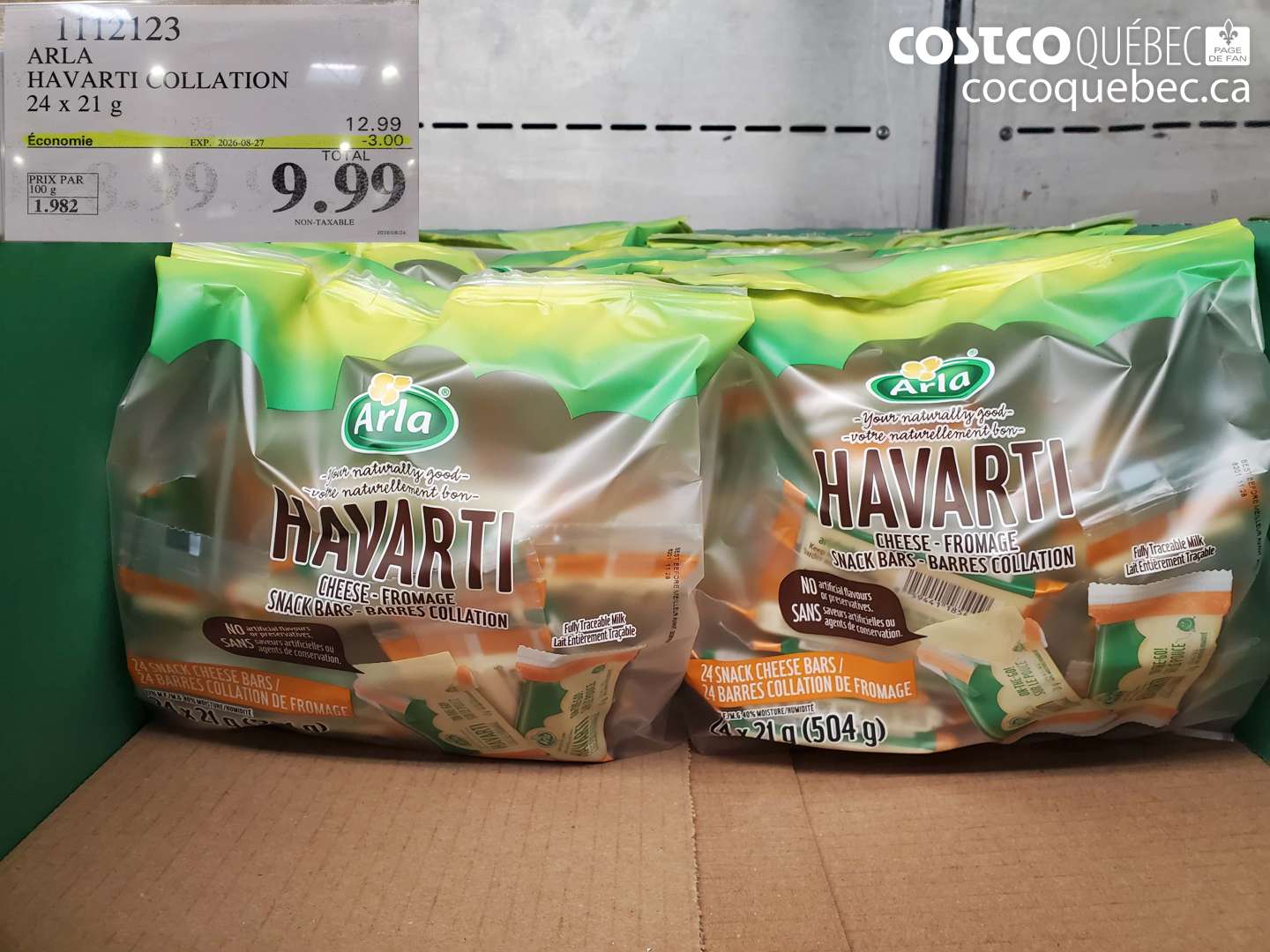1112123 ARLA HAVARTI COLLATION ($3.00 INSTANT SAVINGS EXPIRES ON 2026-08-27) $9.99