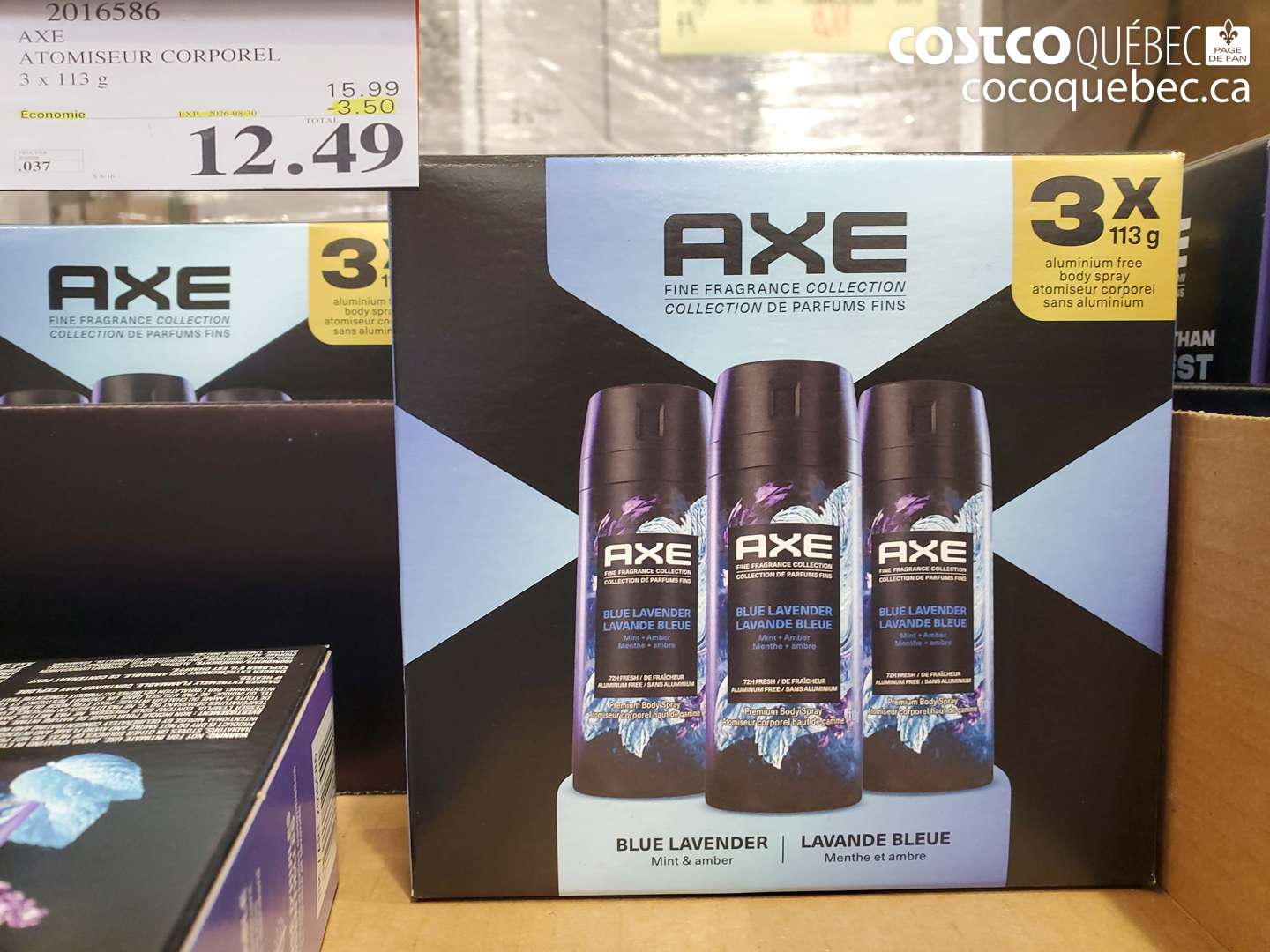 2016586 AXE ATOMISEUR CORPOREL ($3.50 INSTANT SAVINGS EXPIRES ON 2026-08-30) $12.49