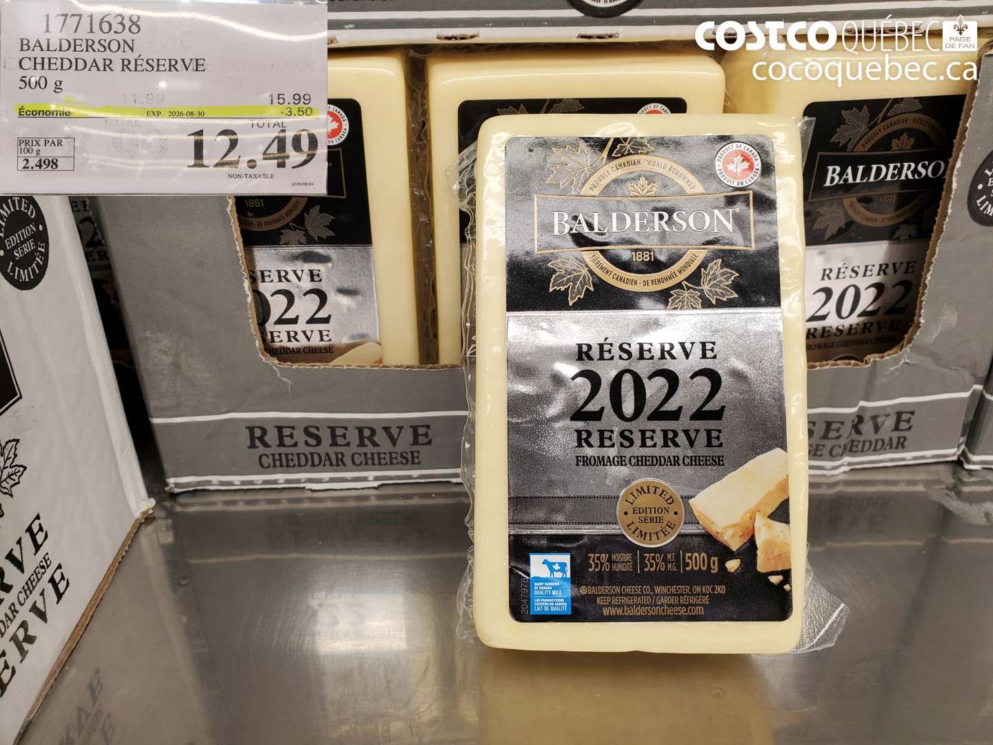 1771638 BALDERSON CHEDDAR RÉSERVE ($3.50 INSTANT SAVINGS EXPIRES ON 2026-08-30) $12.49