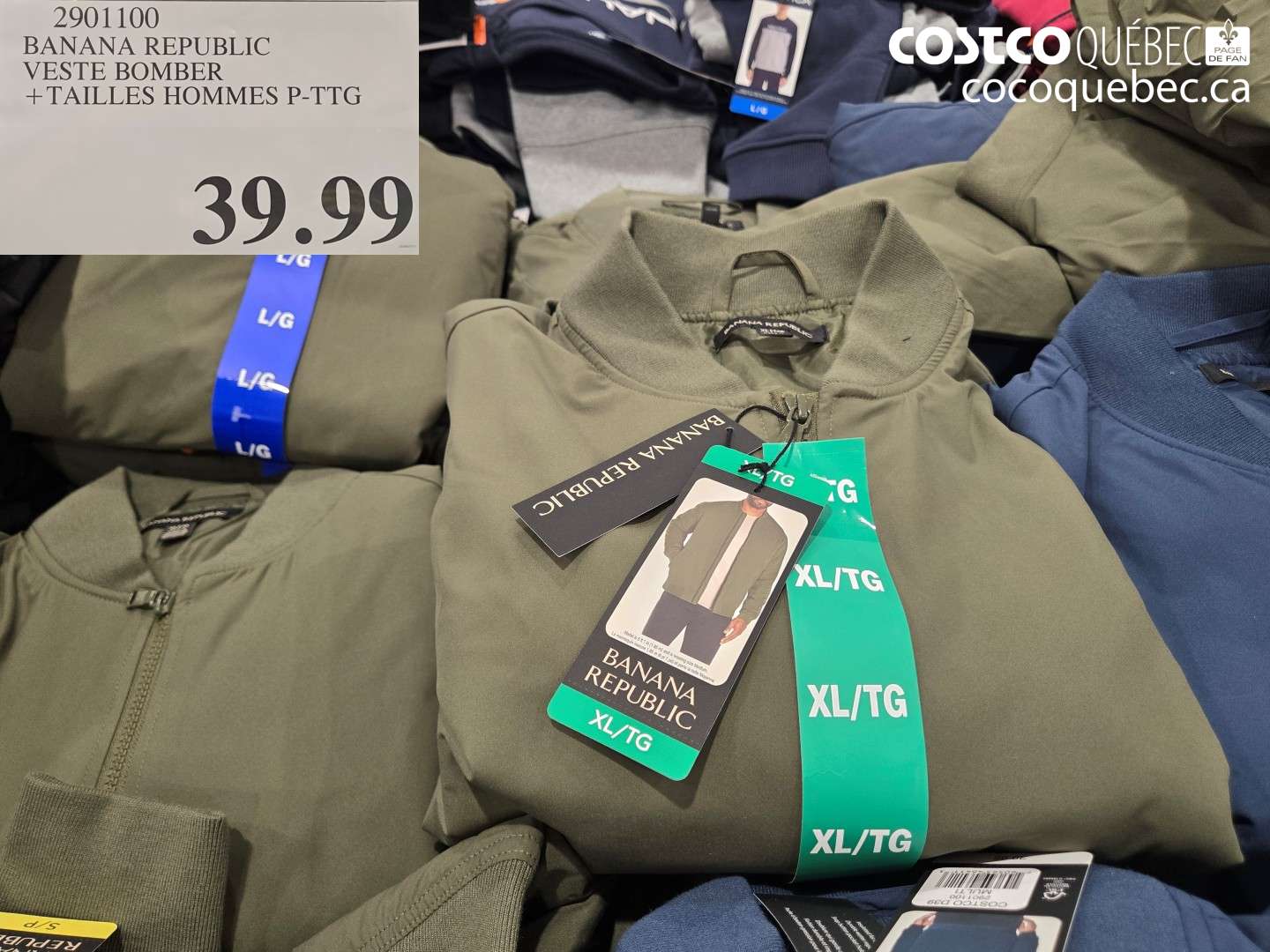 2901100 BANANA REPUBLIC VESTE BOMBER + TAILLES HOMMES P-TTG $39.99