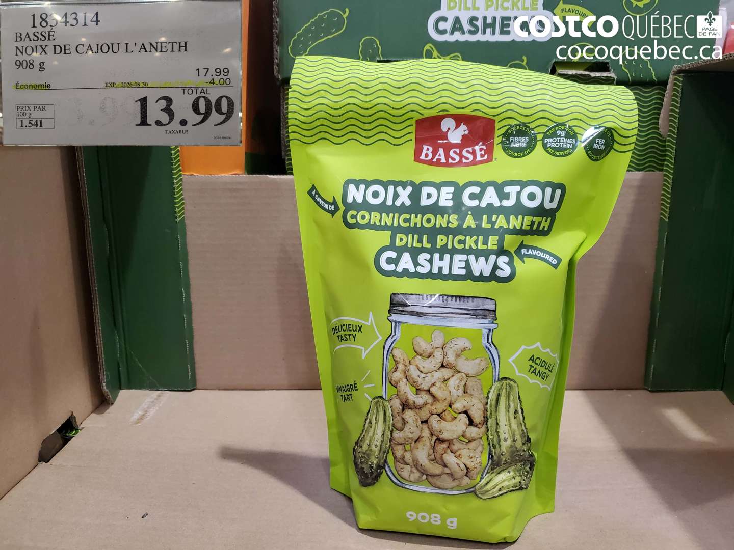 1834314 BASSÉ NOIX DE CAJOU L'ANETH ($4.00 INSTANT SAVINGS EXPIRES ON 2026-08-30) $13.99