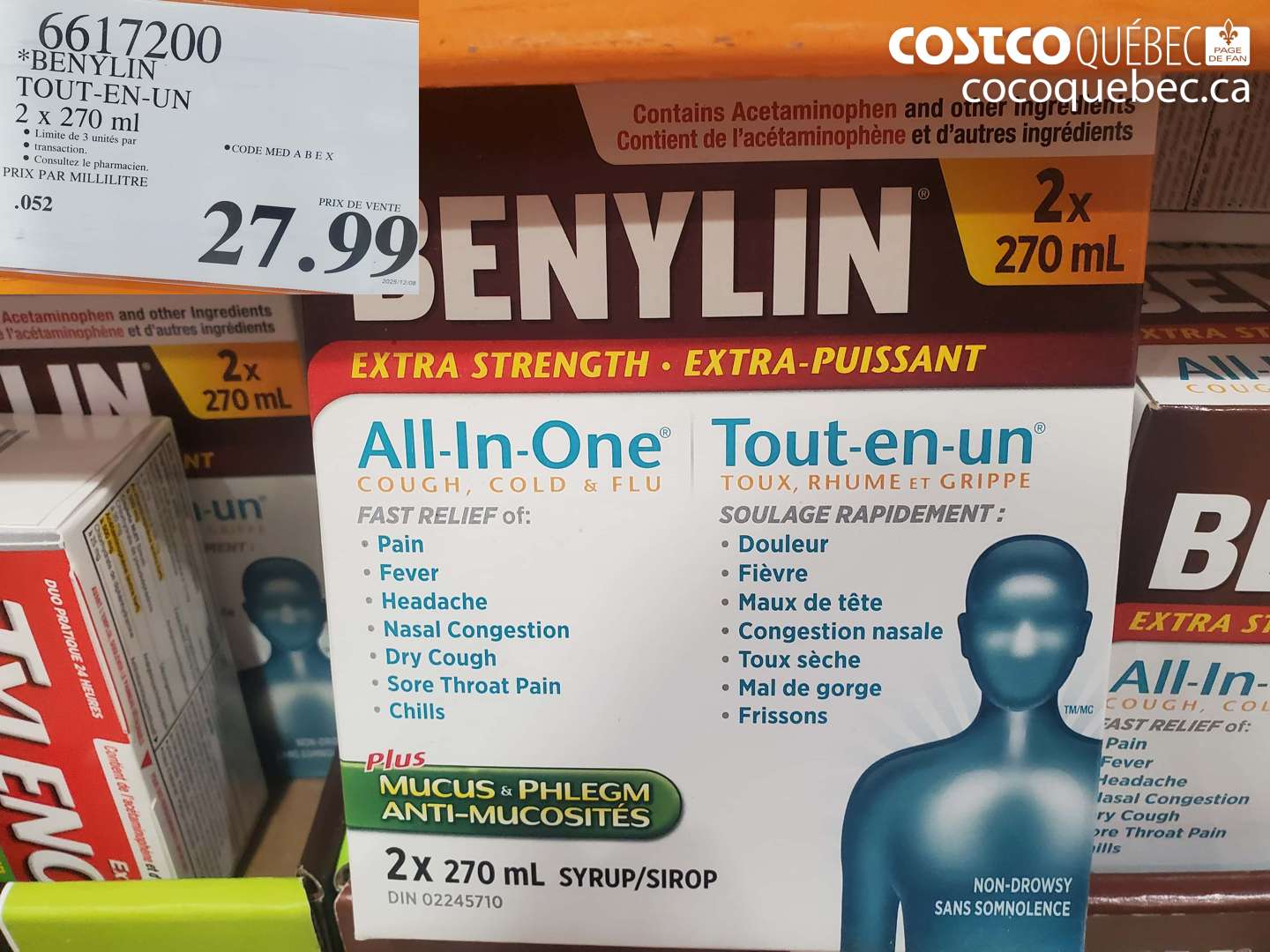 6617200 BENYLIN TOUT-EN-UN 2 X 270 ML $27.99