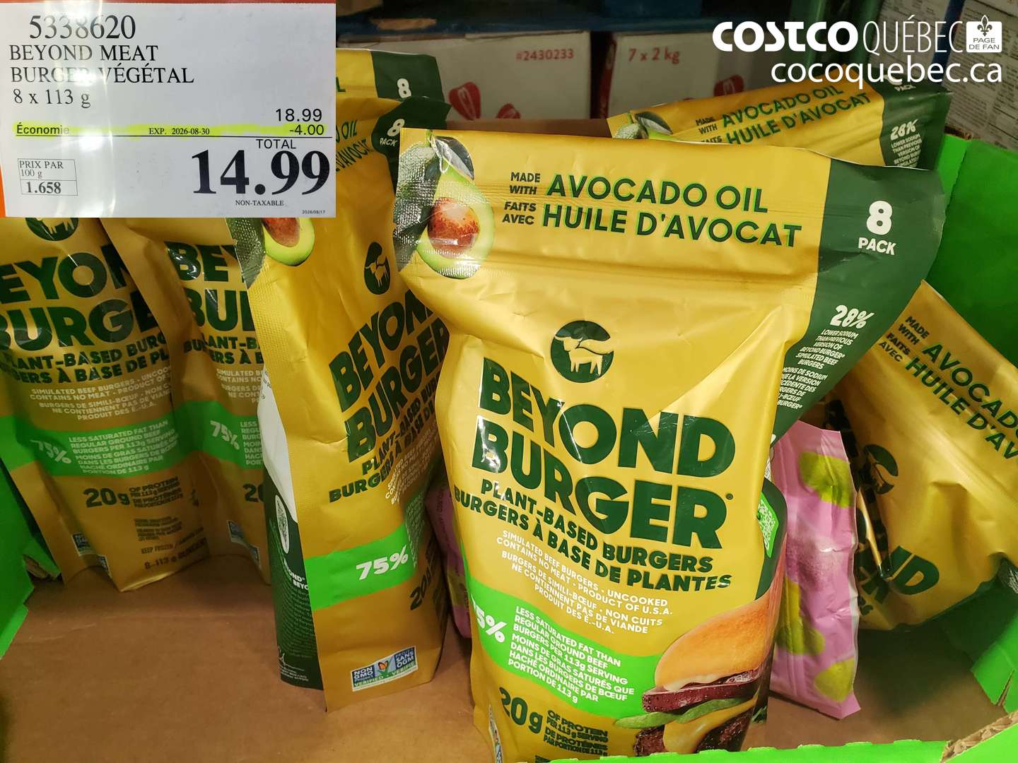 5338620 BEYOND MEAT BURGER VÉGÉTAL ($4.00 INSTANT SAVINGS EXPIRES ON 2026-08-30) $14.99