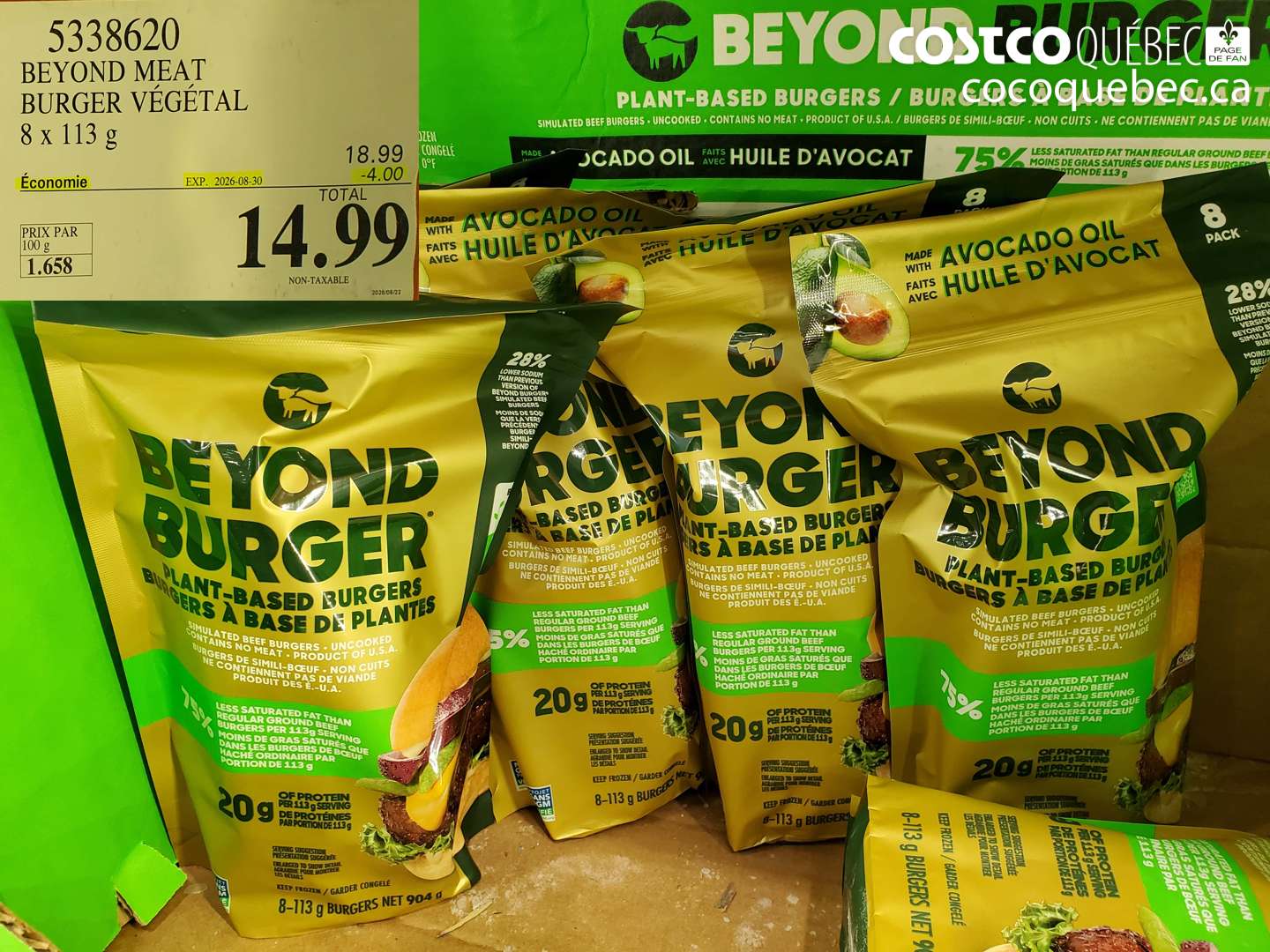 5338620 BEYOND MEAT BURGER VÉGÉTAL ($4.00 INSTANT SAVINGS EXPIRES ON 2026-08-30) $14.99