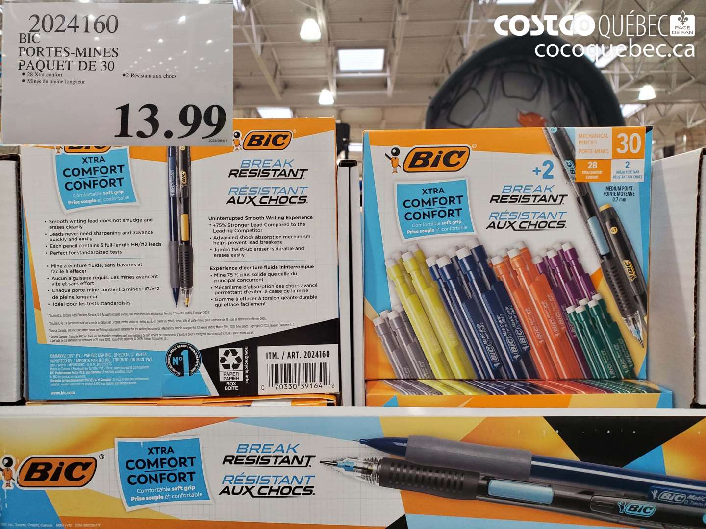 2024160 BIC PORTES-MINES PAQUET DE 30 $13.99