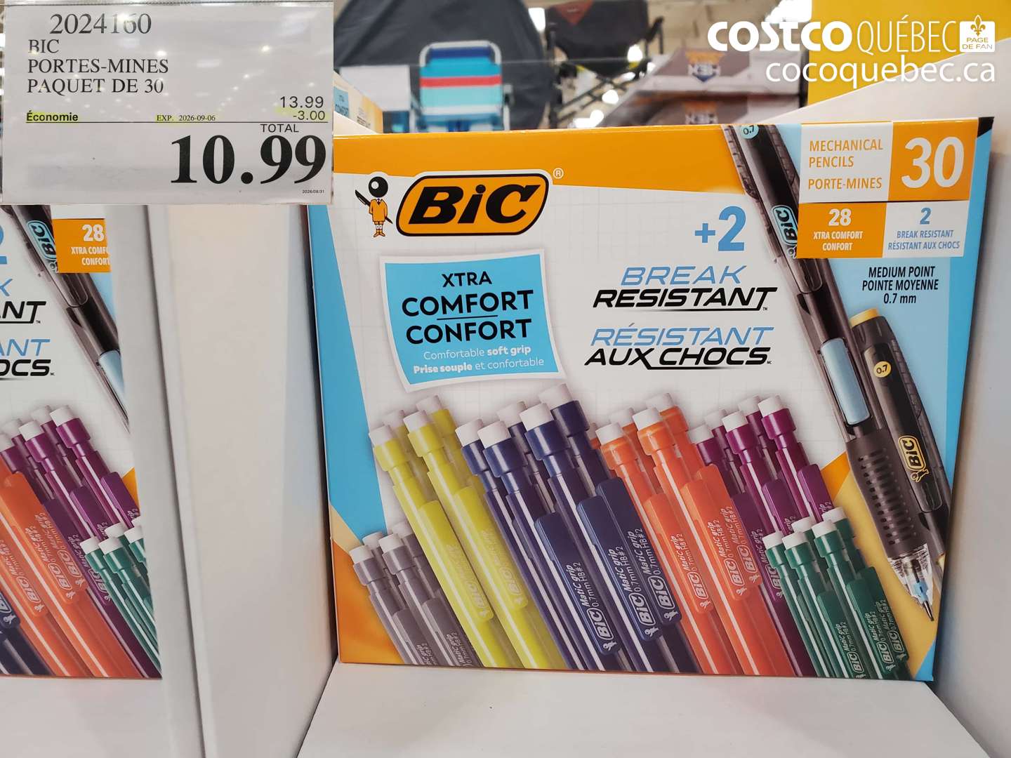 2024150 BIC PORTES-MINES PAQUET DE 30 ($3.00 INSTANT SAVINGS EXPIRES ON 2026-09-06) $10.99