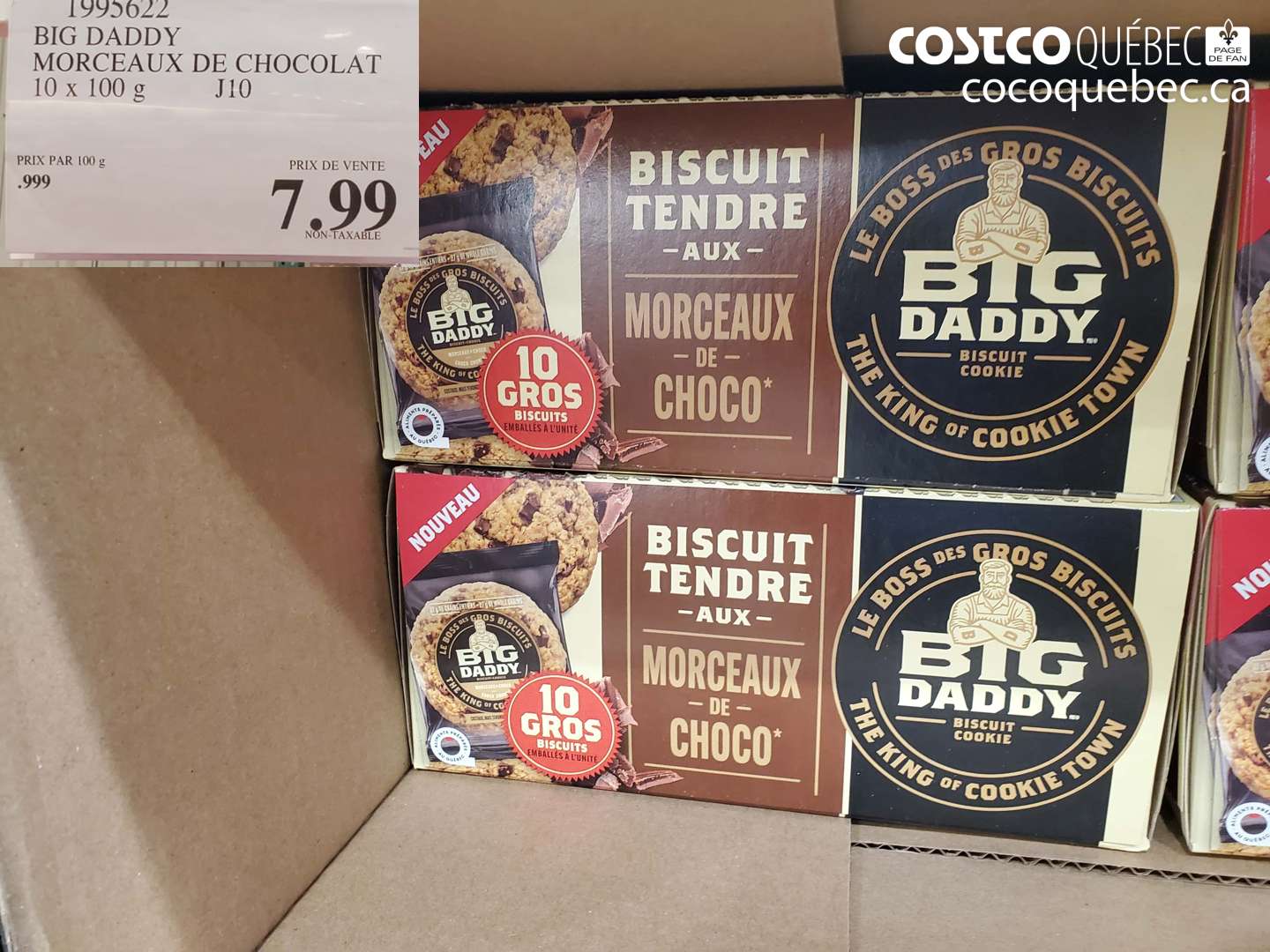 1995622 BIG DADDY MORCEAUX DE CHOCOLAT $7.99