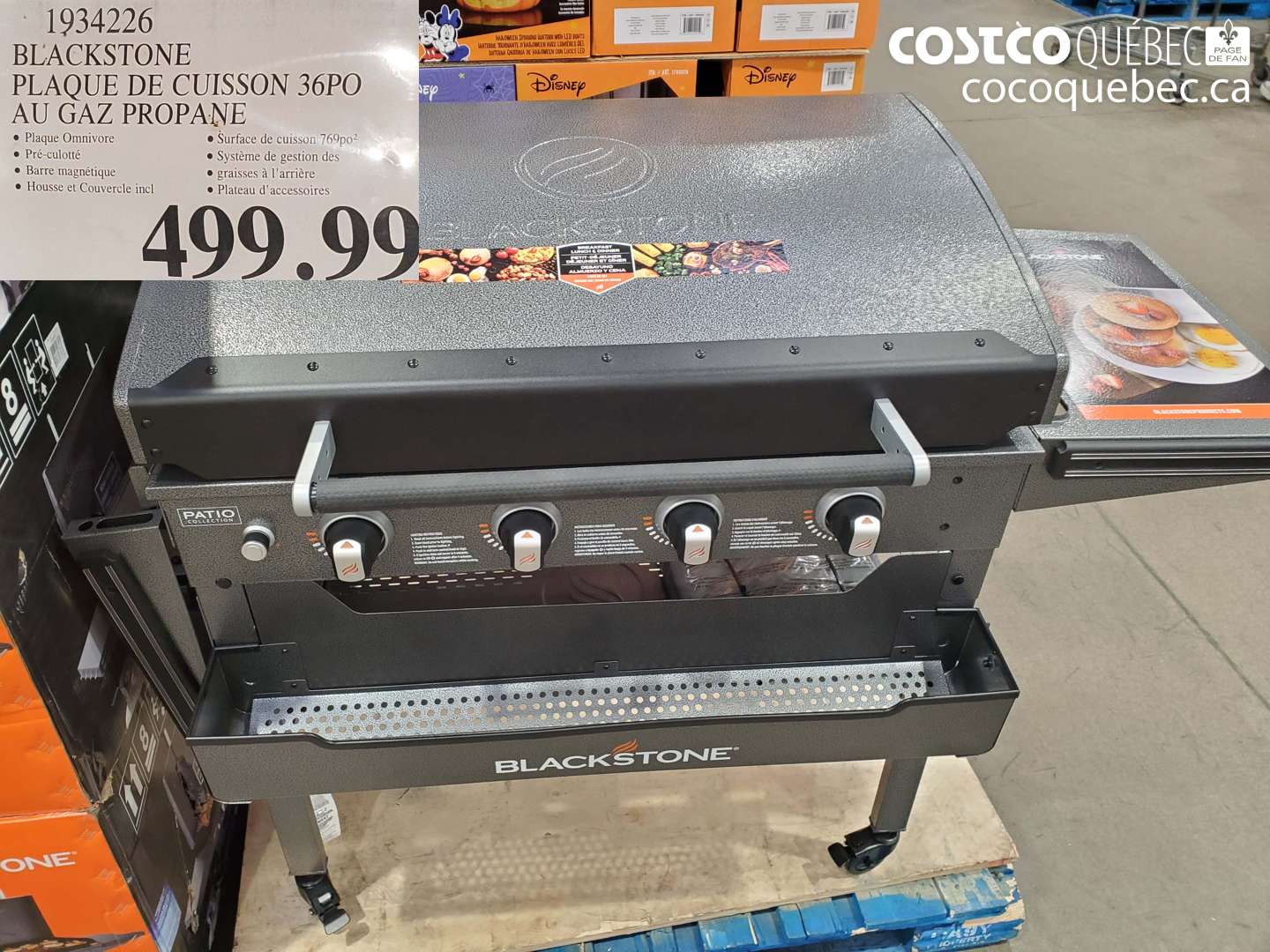 1934226 BLACKSTONE PLAQUE DE CUISSON 36PO AU GAZ PROPANE $499.99