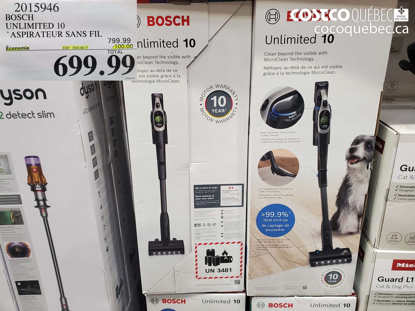 2015946 BOSCH UNLIMITED 10 ($100.00 INSTANT SAVINGS EXPIRES ON 2026-08-17) $699.99