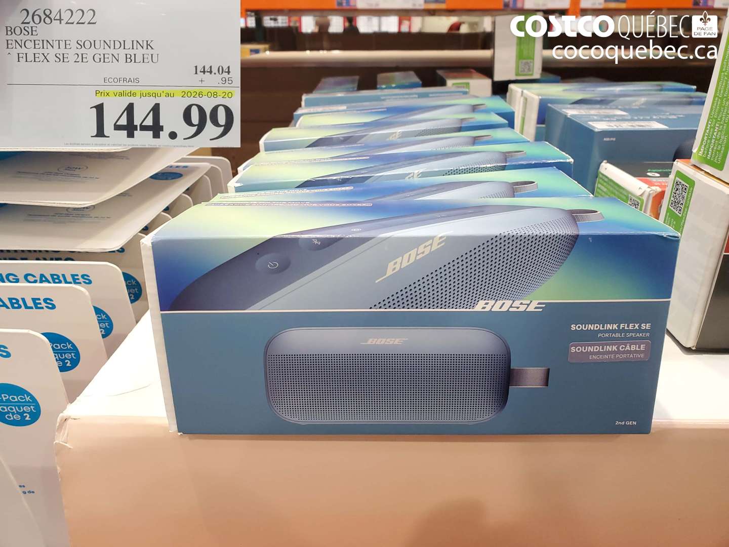 2684222 BOSE ENCEINTE SOUNDLINK FLEX SE 2E GEN BLEU (EXPIRES ON 2026-08-20) $144.99