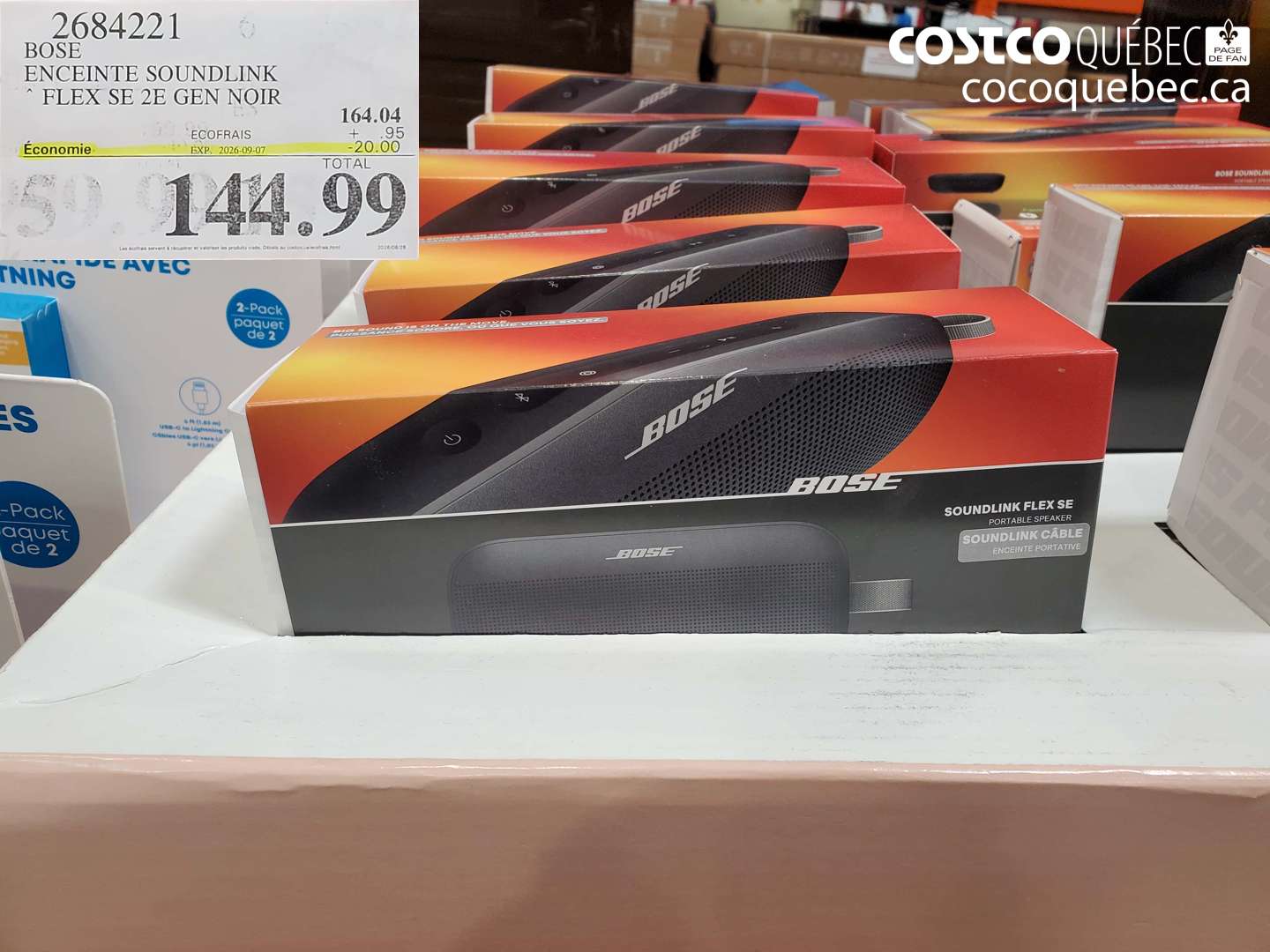 2684221 BOSE ENCEINTE SOUNDLINK FLEX SE 2E GEN NOIR ($20.00 INSTANT SAVINGS EXPIRES ON 2026-09-07) $144.99